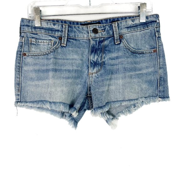 Lucky Brand Pants - NWT Lucky Brand The Cut Off Shorts Frayed Denim Medium Wash Size 0 25 NEW